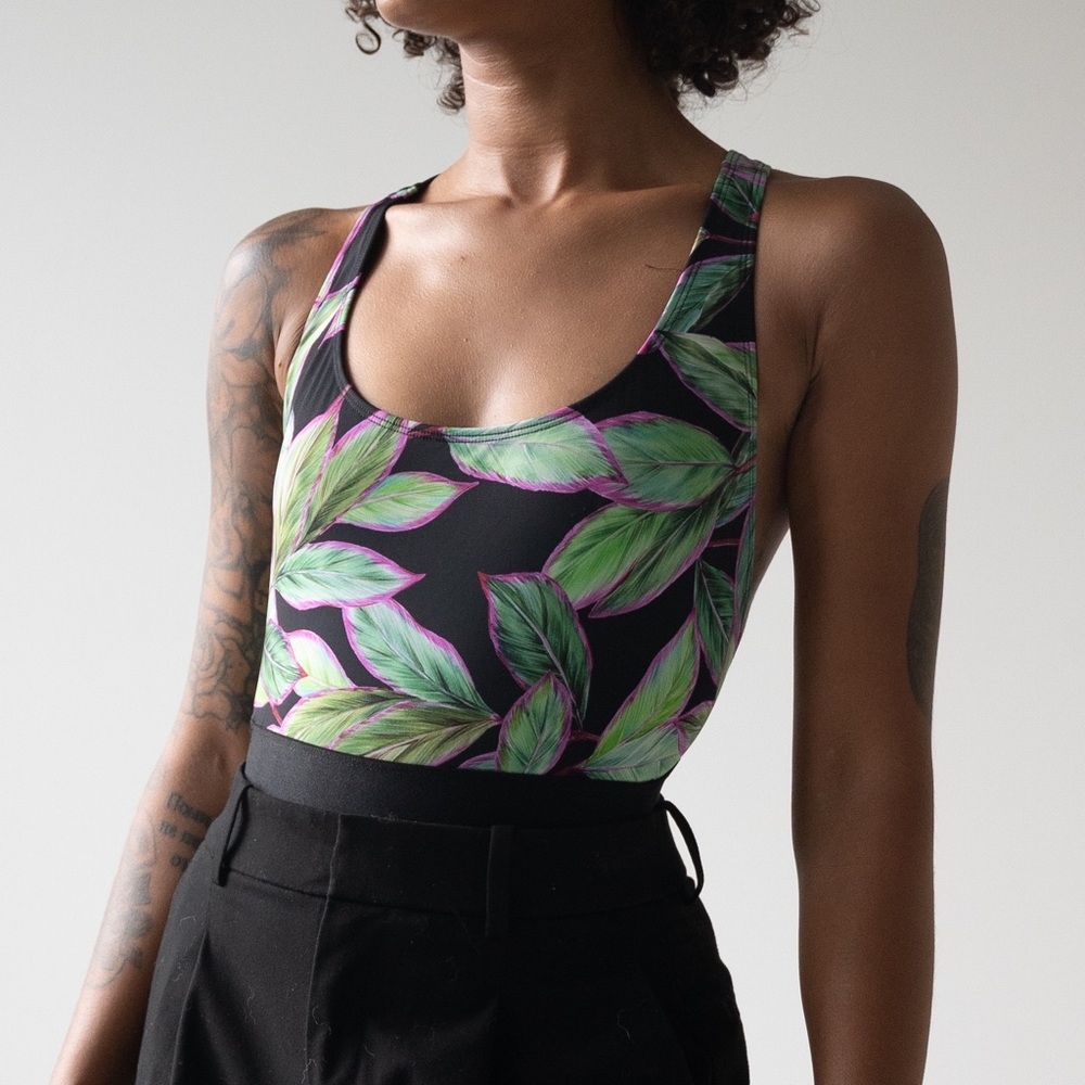 Tropical Print Bathing / Body Suit